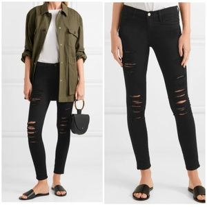 Frame Denim Le Skinny De Jeanne Distressed Jean 27